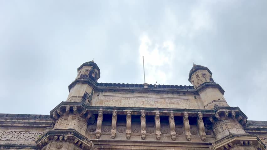 Gateway of India Mumbai Maharastra. The monument built in the early 20th century. Located in Mumbai overlooking the Arabian sea.Erected to commemorate the landing of Britishers in India.