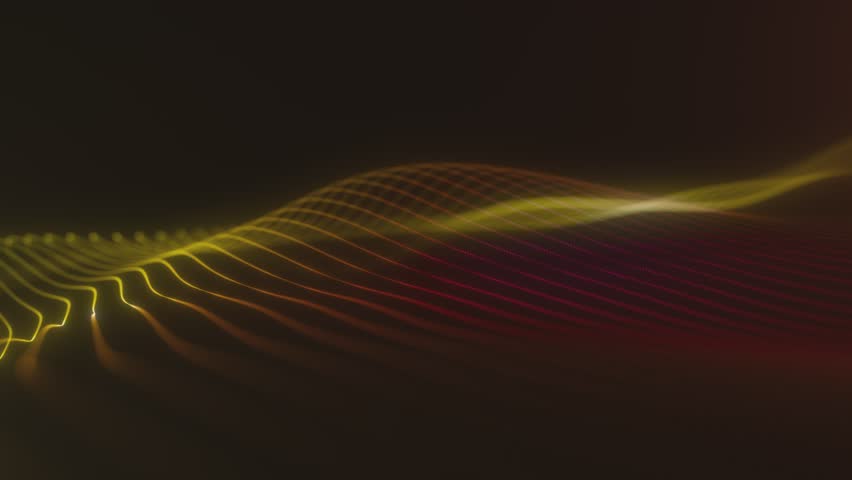 Vibrant Yellow and Red Wave Motion Background