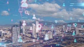 Smart city and communication network concept. Digital transformation. - Powered by Shutterstock - Get 15% off with code: PIKWIZARD15