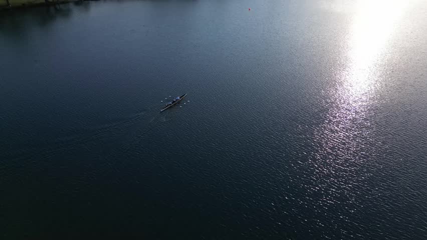 Drohne Drone Rudern Ruderboot rowing