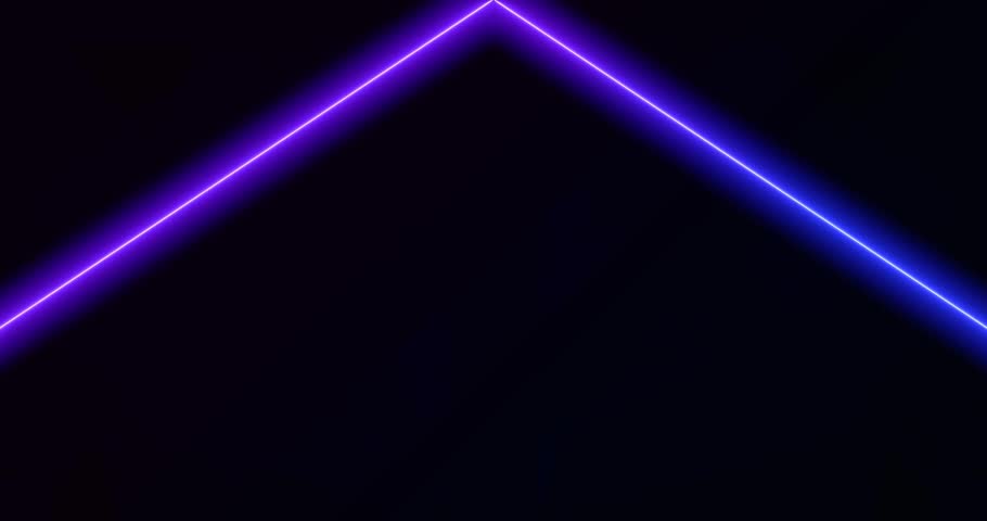 This seamless looping motion background features abstract retro Sci-Fi neon bright lens flares on a black backdrop, with laser show colorful designs perfect for tech-related banners and 80s retro styl