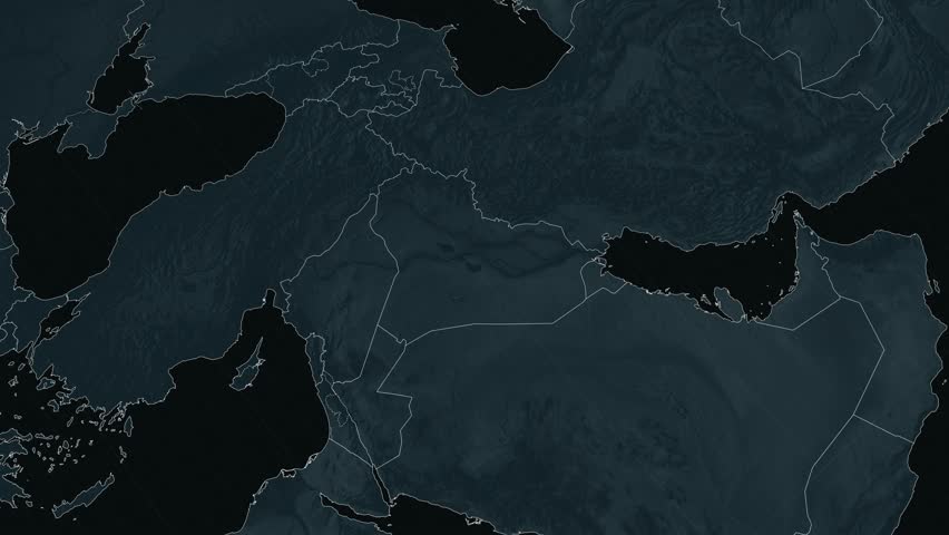 Zoom in to the map of Iraq with text, textless