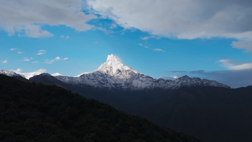 Machhapuchare and Dhaulagiri snow mountain