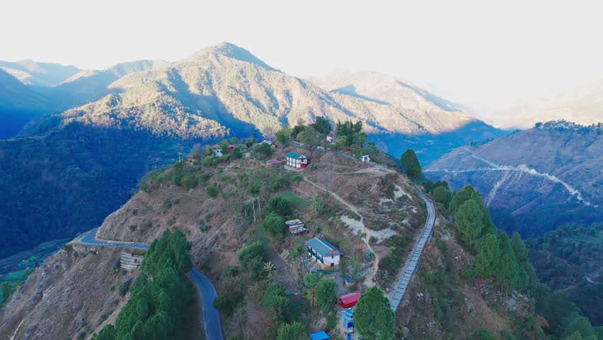 Beautiful landscape scenery of the Nepal village.