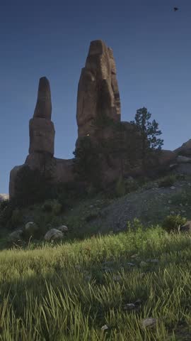 3D.USA. Missouri. Dakota. Rocks. Vertical Format