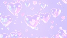 Looped magical heart-shaped bubbles and stars flying up animation. - Powered by Shutterstock - Get 15% off with code: PIKWIZARD15