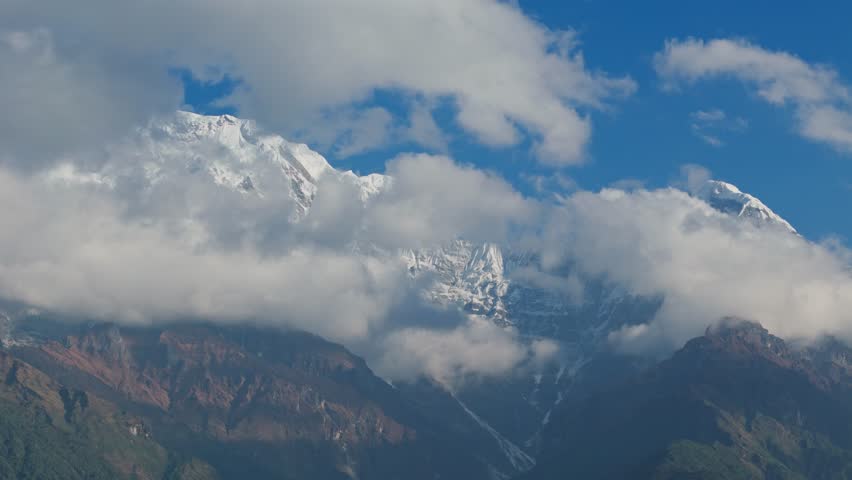Machhapuchare and Dhaulagiri Mountain of Nepal