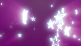Abstract glowing pink stars on a dark purple background, creating a soft, dreamy effect with radiant light beams, video in high quality 4k, motion design - Powered by Shutterstock - Get 15% off with code: PIKWIZARD15