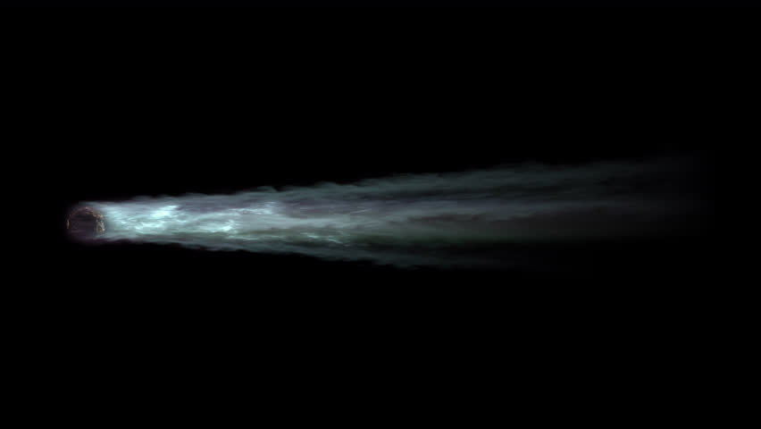 Animated Comet with Transparency for Compositing