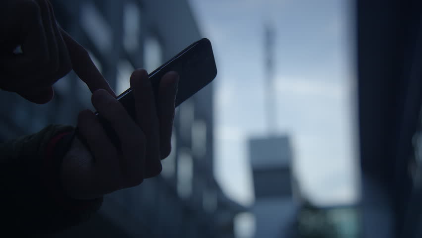 5G Communication Antenna Tower Sending Mobile Phone Data Signal Wireless Transmitting