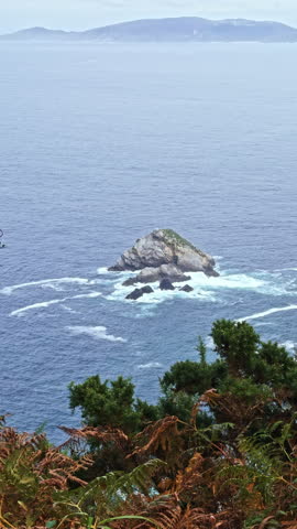 Isolated Rocky Island in the Ocean
