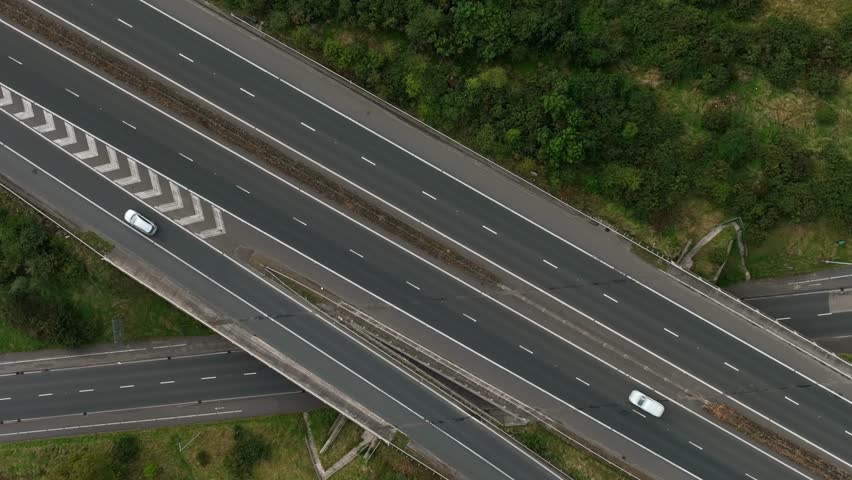 A1 Road, Newry, County Armagh, Northern Ireland, October 2022. Drone in Bird