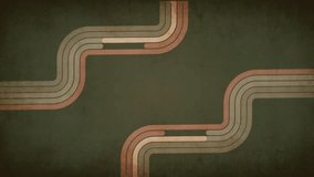 Trendy retro 1970s curved stripes grunge background with gently flowing faded lines in earthy color tones with copy space. This vintage style motion background animation is HD and a seamless loop. - Powered by Shutterstock - Get 15% off with code: PIKWIZARD15
