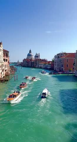 Snny day at the Grand Canal in Venice