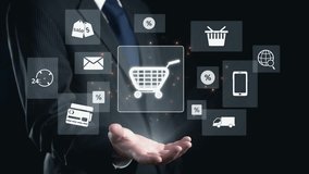 Business person integrates omni-channel strategies, enhancing online shopping and marketing reach. Discover the power of omni-channel marketing in creating cohesive brand experiences. UUID - Powered by Shutterstock - Get 15% off with code: PIKWIZARD15