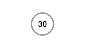  30 seconds  countdown timer animation from 30 to 0 seconds on transparent background with alpha channel, countdown video - Powered by Shutterstock - Get 15% off with code: PIKWIZARD15