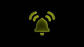 Neon Notification Bell Icon – Glowing Alert Symbol for Notifications and Alerts - Powered by Shutterstock - Get 15% off with code: PIKWIZARD15