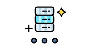 Animated server illustrating high connectivity for techrelated designs. Suitable for network security, cloud computing, technology concepts, and internet connection visuals. - Powered by Shutterstock - Get 15% off with code: PIKWIZARD15