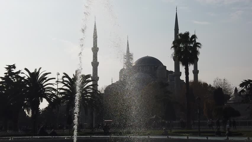 Fountain and Hagia Sophia in the background