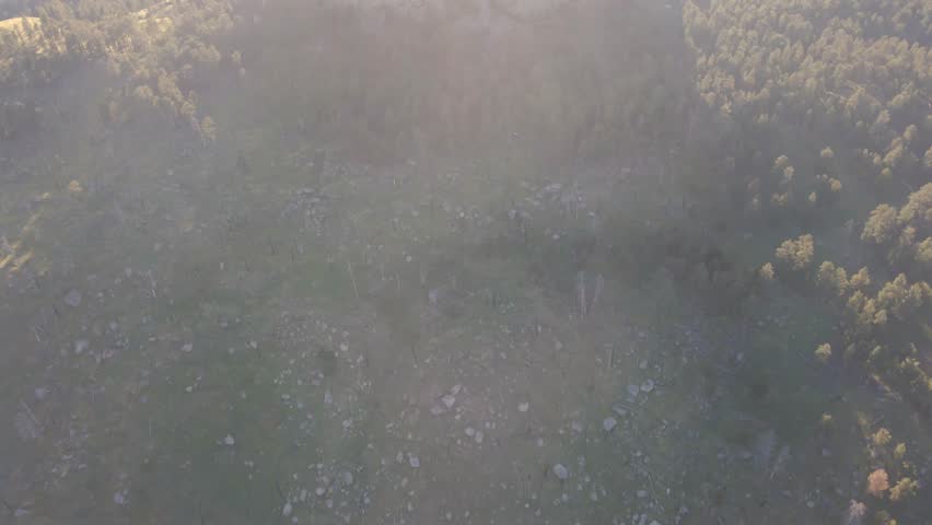 A breathtaking drone view of Devils Tower, Wyoming