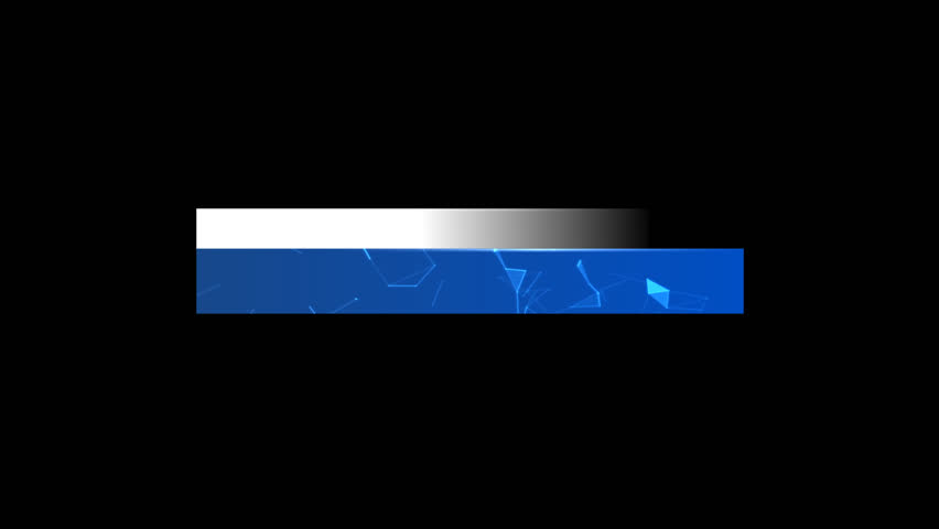 Blue and white name bar caption background animation, alpha channe
