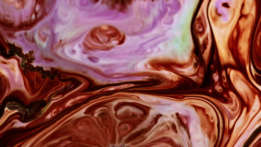 Abstract Colorful Ink Paint Diffusion Spread Art Shapes