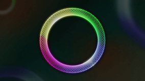 Fluid neon ring pulses and rotates, mimicking the motion of quantum particles and energy fields. Perfect for physics, science, and futuristic motion graphics. Horizontal and vertical - Powered by Shutterstock - Get 15% off with code: PIKWIZARD15