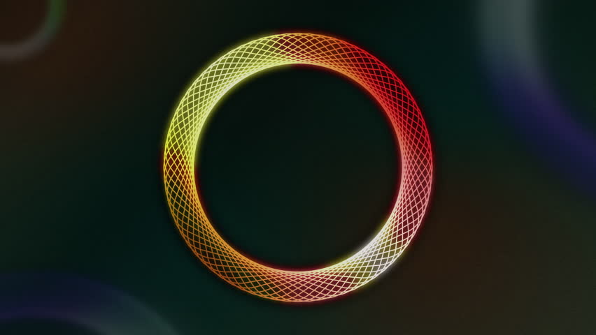 Futuristic spinning energy ring pulses with electric hues, evoking deep-space technology and hyperspace travel. Great for sci-fi animations, games, and cinematic visuals