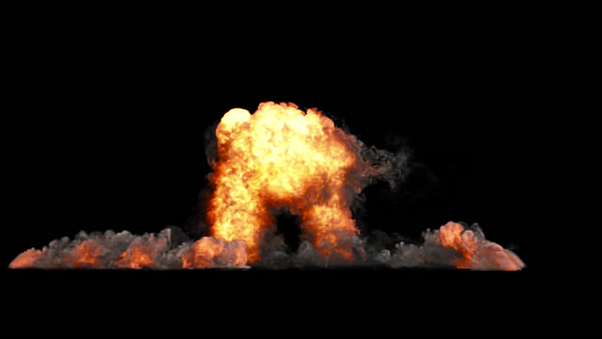 Fire shockwave explosion front view on transparent background
3d rendering of fire explosion simulation with alpha channel (transparent background)
