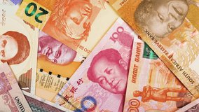 BRICS currencies. BRICS common money. 4K stock video footage - Powered by Shutterstock - Get 15% off with code: PIKWIZARD15