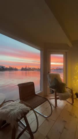sunset view on lake Washington 
