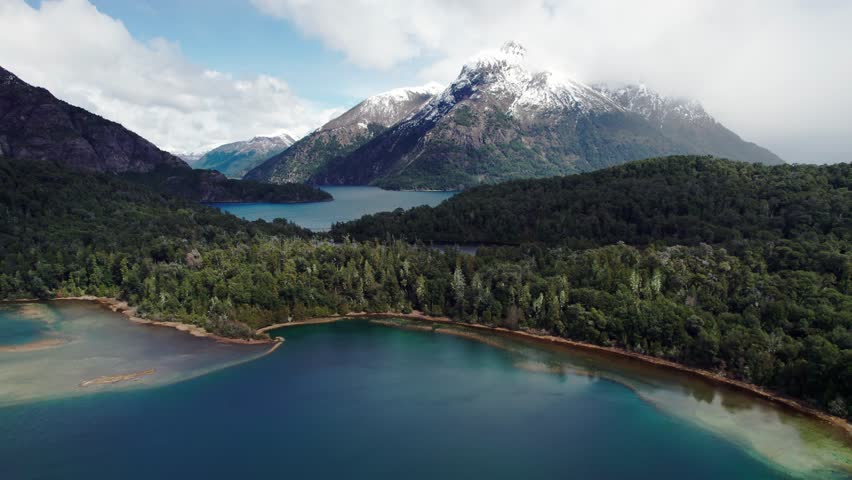 Nahuel Huapi Mountain Lake, Paradise Aerial View, Patagonia