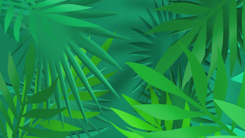 Green plants and leaves animated video Transition with alpha channel