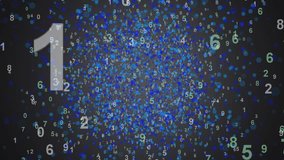 Dynamic Swirl of Numbers in Blue Hues Abstract Background. Abstract depiction of a swirling array of numbers in blue shades, exuding a dynamic and futuristic vibe, suitable for mathematical themes  - Powered by Shutterstock - Get 15% off with code: PIKWIZARD15