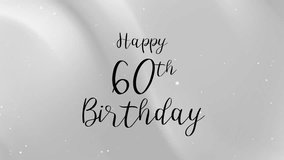 Happy 60th birthday greeting card with colorful text and festive design suitable for celebrating the milestone birthday of a loved one. - Powered by Shutterstock - Get 15% off with code: PIKWIZARD15