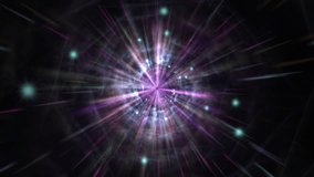 Colorful Light Burst Radiating Neon Streaks on a Dark Background. An abstract depiction of a radiant light burst featuring vibrant streaks of color. Ideal for designs invoking energy - Powered by Shutterstock - Get 15% off with code: PIKWIZARD15