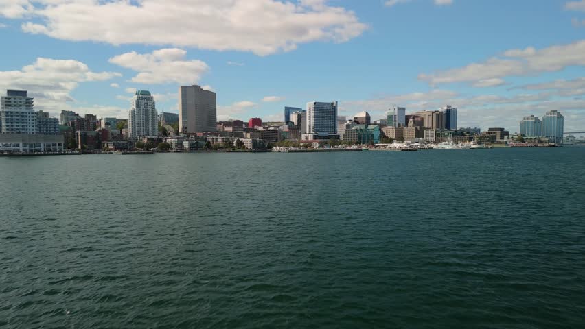 Stunning Aerial Footage Of Halifax, Nova Scotia, Where Ancient Streets Blend Seamlessly With Modern Skyscrapers. This View Highlights The Dynamic Growth Of The City Over Time.