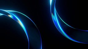 Colorful glass abstract background. Blue shiny rings with refraction animation. Bright empty motion texture with copy space. Seamless loop. - Powered by Shutterstock - Get 15% off with code: PIKWIZARD15