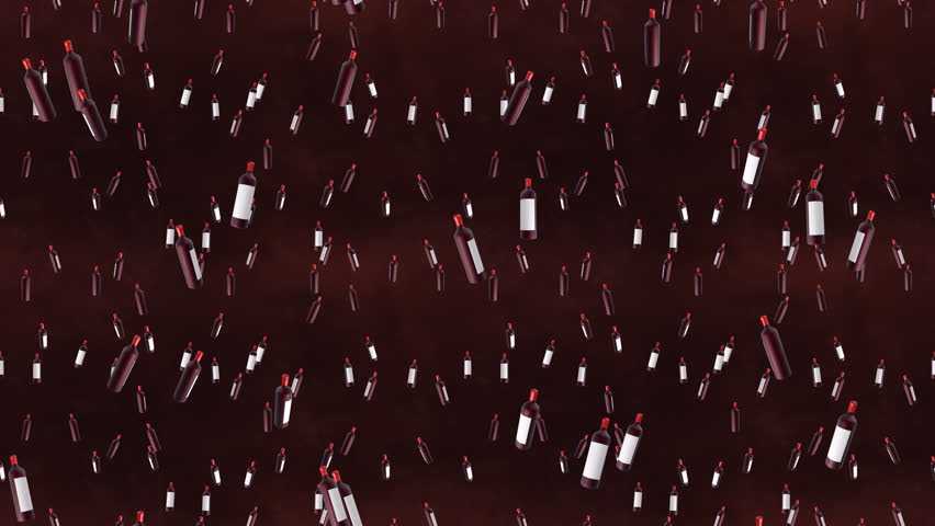 Wine bottle loop tile Cartoon falling background. This is a cartoony loopable and tileable drink texture