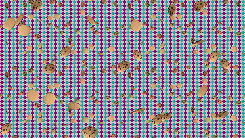 Cookies background wallpaper loop tile Cartoon falling. This is a cartoony loopable and tileable treat texture