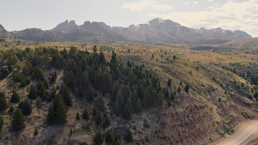 Patagonian Wilderness, Forests and Dramatic Mountain Peaks
