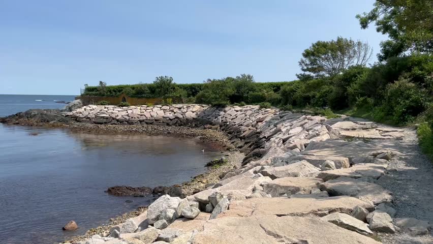 A beautiful seashore walk at Newport