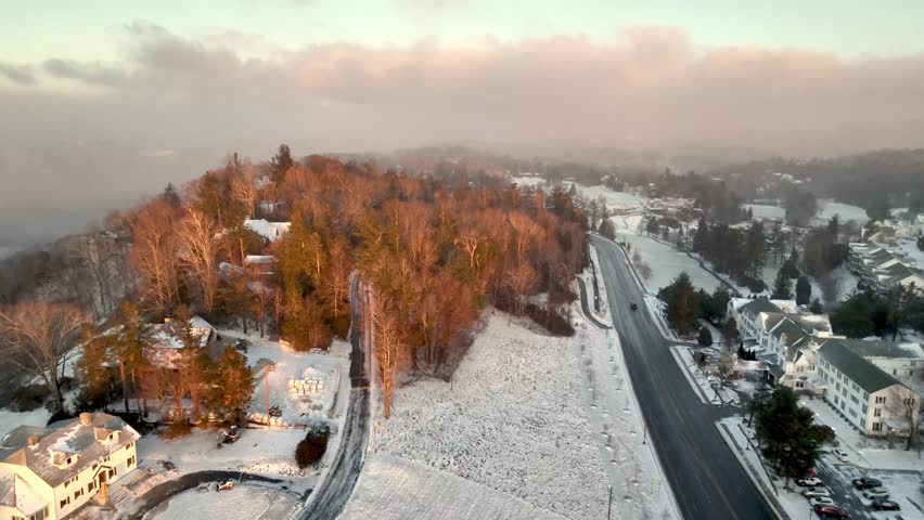 aerial over the green park inn in blowing rock nc