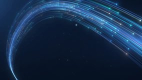 A colorful neon line with a glowing trail appears and rushes towards the screen from far to near, like a galaxy. Useful for intro elements, logo reveals, video openers.4k background. - Powered by Shutterstock - Get 15% off with code: PIKWIZARD15