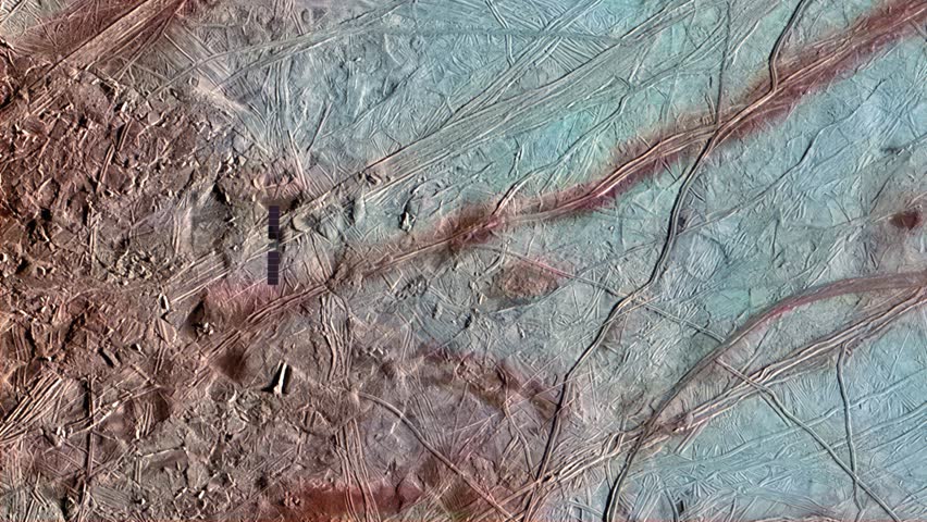 Europa Clipper Top Down Over Europa