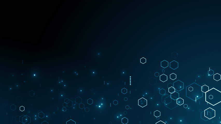 Hexagonal Harmony Digital Technology Background Loop