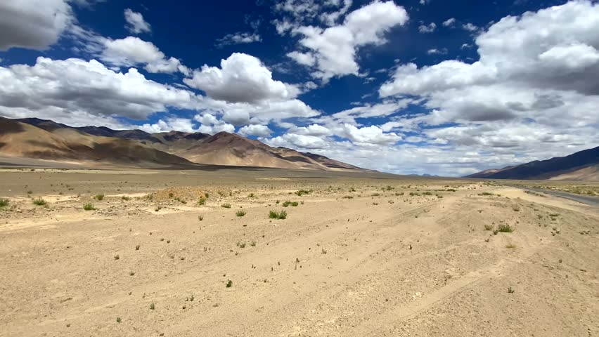 Beautiful mountains at Tsaka La Road, near Tara Post in Ladakh, situated on the border with India and China, Leh, Ladakh, India.