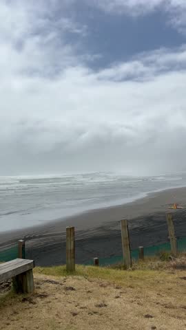 Cloudy day by the sea.