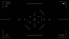 Camera viewfinder overlay with detailed UI elements and tracking focus. Grid lines, cinematic interface, camera focus, high-tech HUD, digital overlay, futuristic UI, lens effects, photography screen. - Powered by Shutterstock - Get 15% off with code: PIKWIZARD15