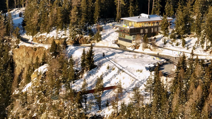 Aerial view of the nature around the Kaunergrat in Austria.